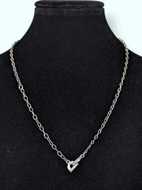 D'Orlan Silver Tone Chain Necklace